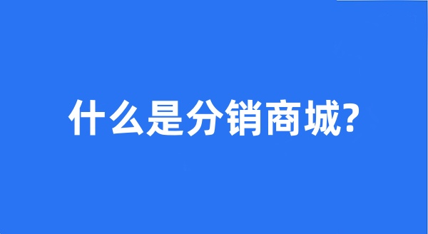 什么是分銷(xiāo)商城?